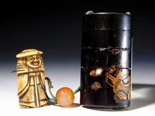 Très ancien inro laqué Makie