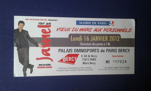 Ancien ticket spectacle jamel - ancien,