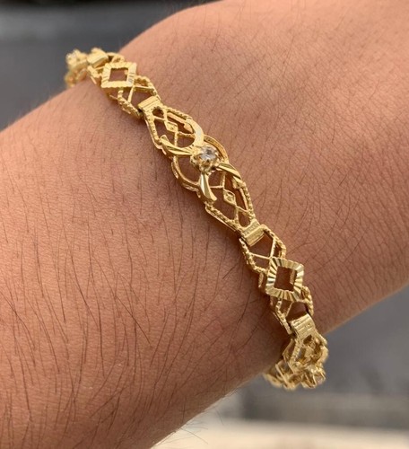 Bracelet articulé jaune - bracelet, or