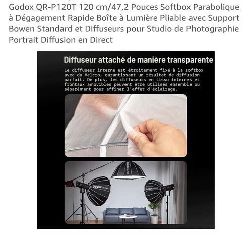 Godox p120t softbox - godox, qr-p120t