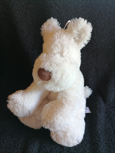 Doudou peluche chien blanc - doudou,
