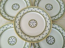 6 ASSIETTES PLATES PORCELAINE RAYNAUD LIMOGES L'ALLÉE DU ROY