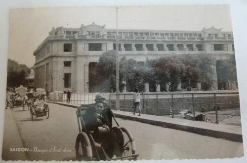 Cpa photo saïgon banque - photo,