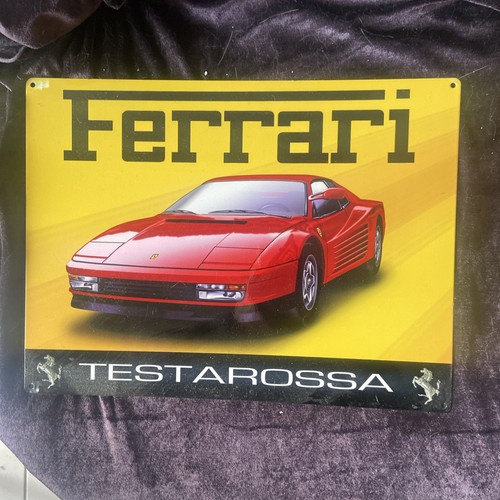 Plaque émaillée ferrari - émaillée,