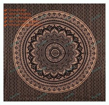 Indien Handmade Mandala Coton Tapisserie Couvre-Lit Revêtement Mural Pièce Déco