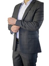 Costume homme gris à carreaux