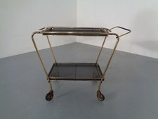 Chariot À Thé En Laiton Français Des Années 50 Attribué À Mathieu Matégot