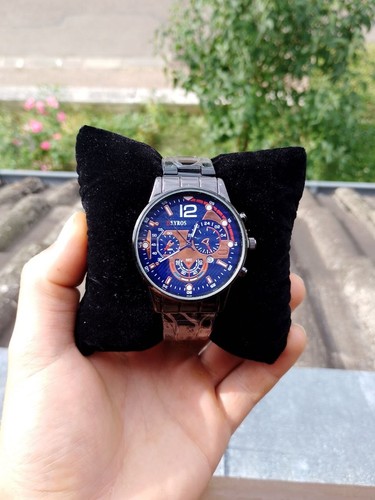 Montre homme noir bleu - noir,