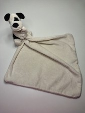 Doudou Chien Blanc Noir I Am Bashful Black And Cream Puppy Soother Baby Jellycat