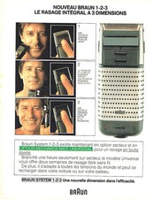 1985 Advertising 068 Braun System 1.2.3 Electric Shaver