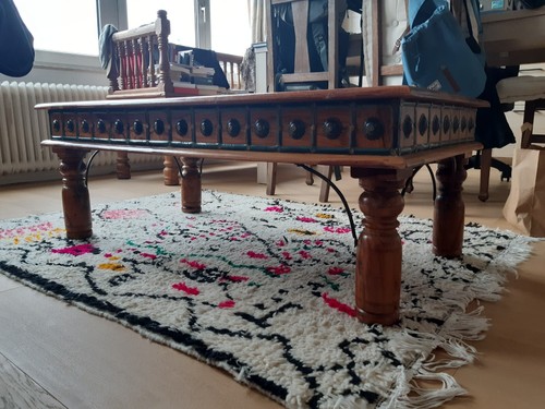 Table basse indienne bois - basse, en