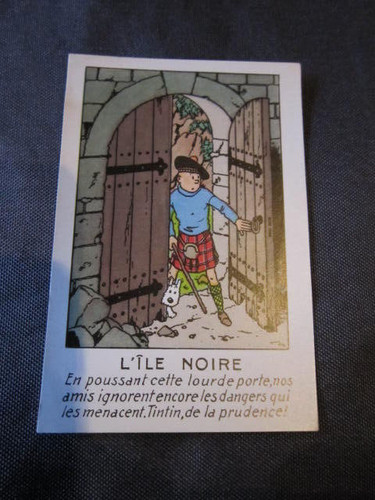 Tintin chromos ile noire - tintin,