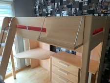 Lit mezzanine - bureau 90*200 (GAUTIER)