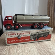 VGC DINKY TOYS 504 FODEN 14-TON TANKER IN ORIGINAL BOX 1950s