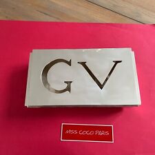RESTAURANT FLAT HEATER GEORGES V SILVER METAL VERY NICE CONDITION 33x18CM