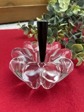 Vintage Crystal Pen Holder - Flower Shape - Office Accessory