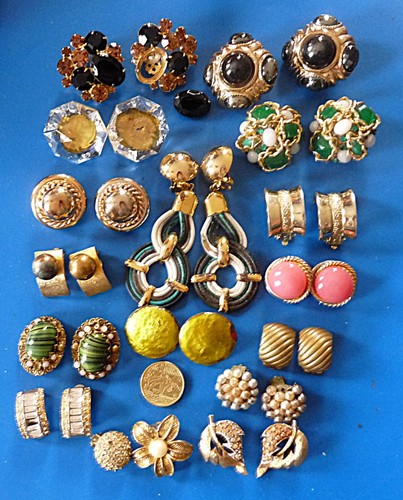 Lot bijoux clips anciens - lot,