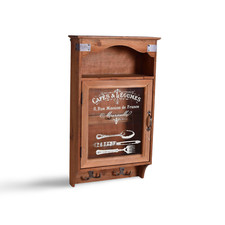 Boite à Clés Vitrine Murale Suspendre Armoire Serviette Cuisine de Salle Bains