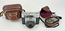 Zeiss Ikon Tenax 35mm Camera 2.8/50 Lens w/ Case Weston Master II Exposure Meter