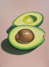 Peinture, tableau avocado