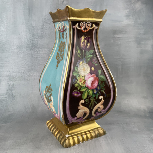 Vase décor bouquet - , porcelaine