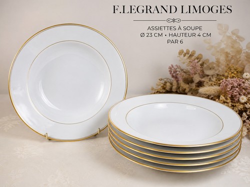 Lot assiettes soupe - de, 6