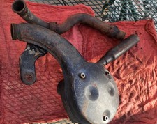 1976-1978 Yamaha LB80 Chappy Y727 exhaust header muffler pipe chamber assembly