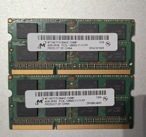 Lot 2x4gb micron ddr3l 1600mhz - 2x4gb,