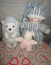 Lot 3 Doudous Peluche Tartine