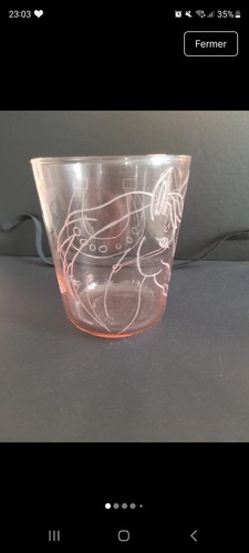 Verre gravé cheval - verre,