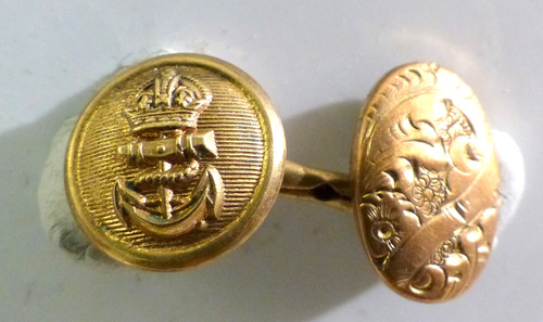 Bouton manchette marine - de,