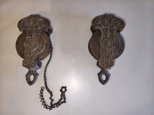 Lot anciennes poulies - 2,