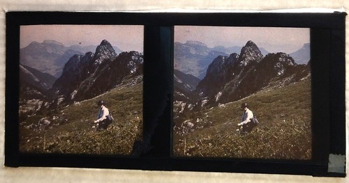 Autochrome montagne vue - autochrome,