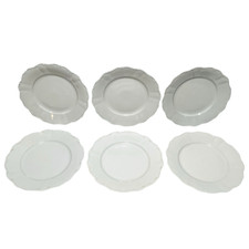 Set of 6 Seltmann Weiden Theresia Bavaria White 10 1/2" Dinner Plates – Germany