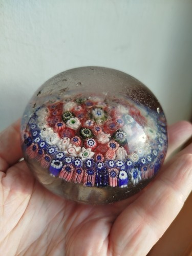 Boule presse papier - papier, baccarat