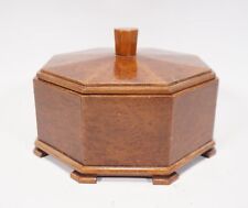 Antique Wooden Root Octagonal Box With Inlays