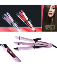 Fer à Lisser Pour Cheveux Professionnel Effet Ricci Ondulés Céramique Max 220°