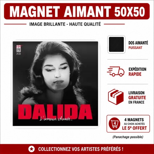 Magnet dalida 5x5 cm - , aimant