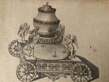 Très Beau Dessin Lavis Encre XVIIIe cuve Mer d'airain Temple Salomon Jérusalem