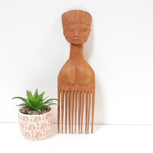 Peigne africain femme bois - africain,