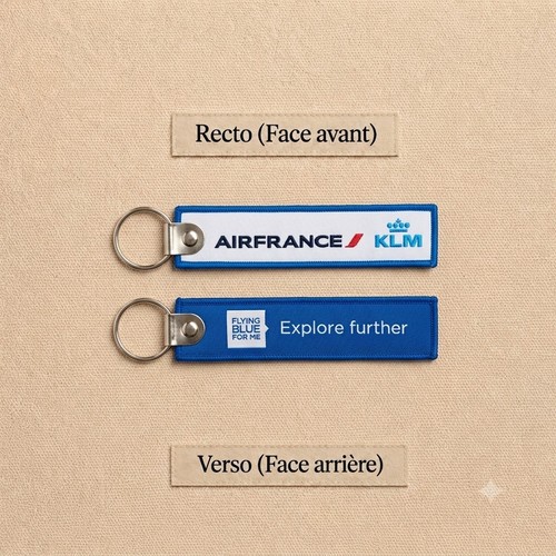 Porte clé brodé - porte, avion