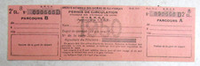 SNCF blank traffic permit 2nd class 1950s
