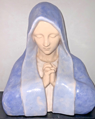 Buste vierge signé - vierge,