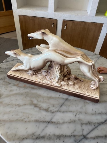 Ancien couple levrier - ancien, chien