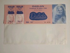 Billet De Spectacle De Concert DALIDA 1980