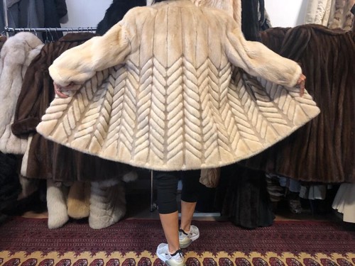Manteau fourrure visons - fourrure, de