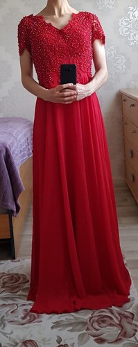 Robe soirée longue rouge - soirée,