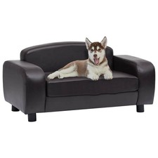 Canapé pour Chien Noir 80x50x40 cm Similicuir Sofa pour Chat Animaux vidaXL