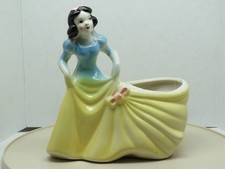 Vintage Walt Disney Productions SNOW WHITE Ceramic Planter Leeds? 1940-50s