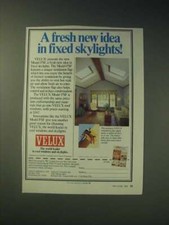 1989 Velux Roof windows and Skylights Ad - A fresh new idea in fixed skylights